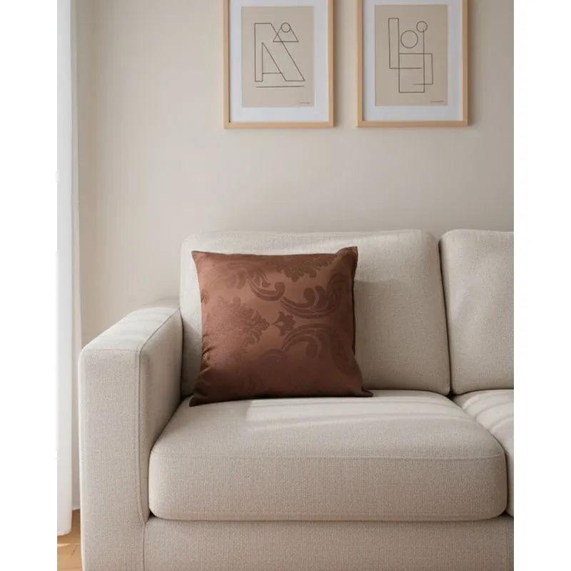 Almofada Estampada Jacquard 45cm x 45cm Marrom UN