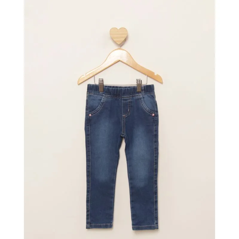 Calça Jeans Bebê Skinny Com Bolsos Azul 3