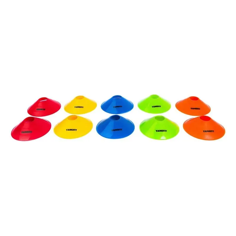 10x Kit 10 Chapéu Chinês Half Cones Agilidade Treino Funcio