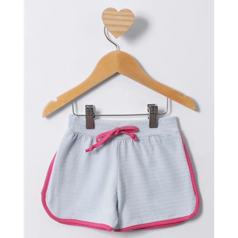 Short Bebê Curto Boxer Texturizado Azul 3