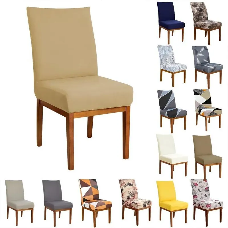 Kit Capa De Cadeira Jantar Elástico 6 Lugares Pronta Cor Beg