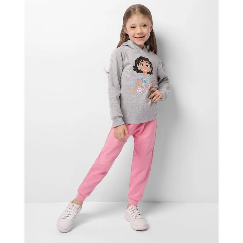 Conjunto Moletom Infantil Peluciado Disney Estampa Encanto Cinza 4