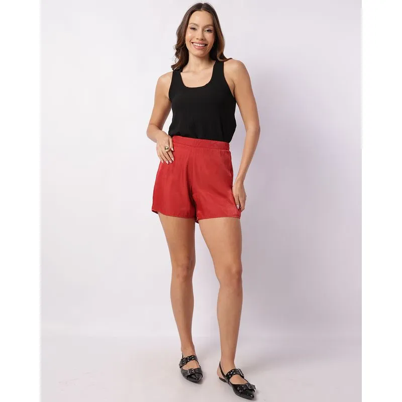 Short Feminino Cupro Vermelho M