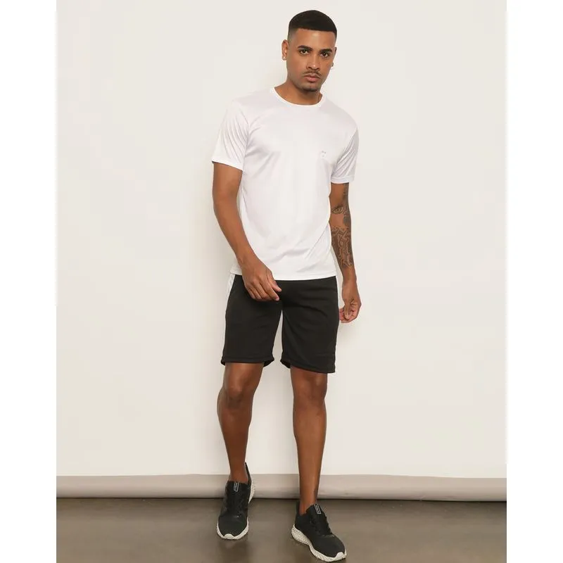 Bermuda Masculina Esportiva Gangster Dry Fit Com Recortes Preta G