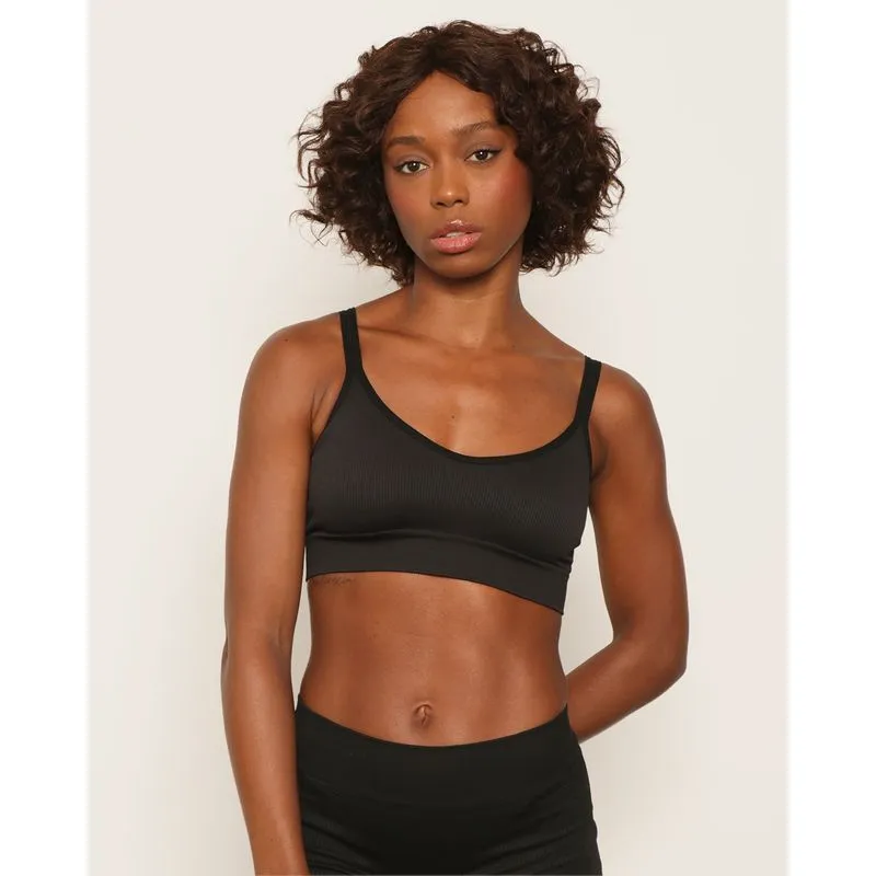 Sutiã Feminino Top Canelado DelRio Preto M