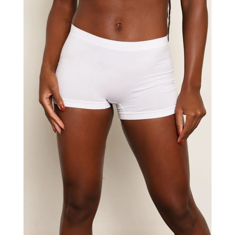 Calcinha Feminina Caleçon Zee Rucci Sem Costura Branca P