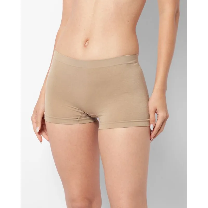 Calcinha Feminina Caleçon Zee Rucci Sem Costura Bege G
