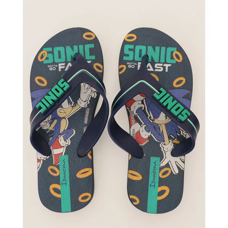 Chinelo Ipanema Infantil Estampa Sonic Azul 23/24