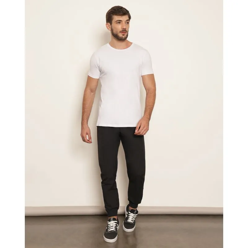 Calça Masculina Jogger Com Cordão Preta M