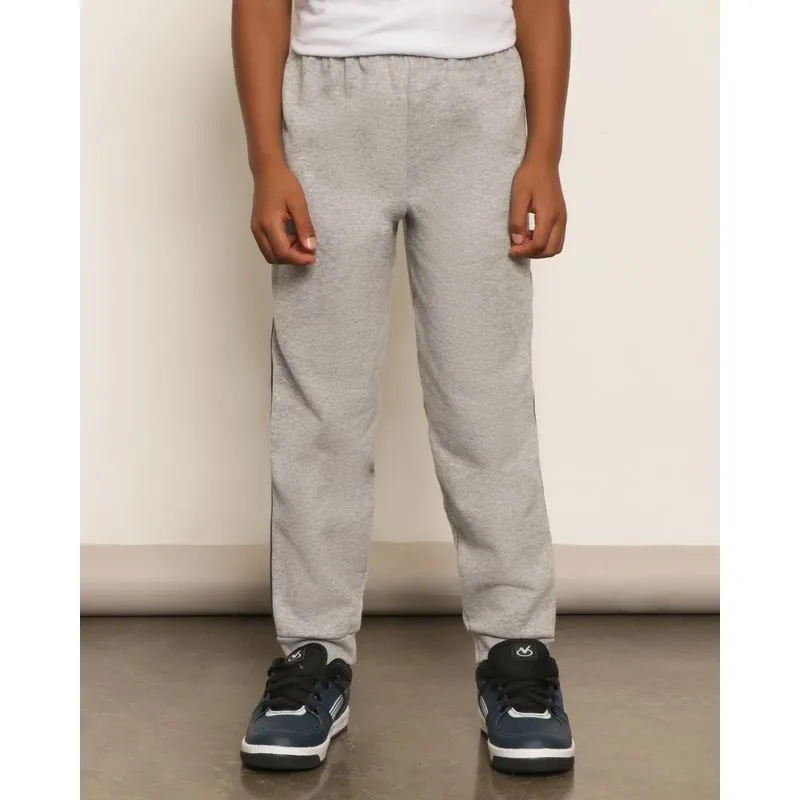 Calça Infantil Moletom Jogger Com Estampa E Recortes Sortidos Cinza 8
