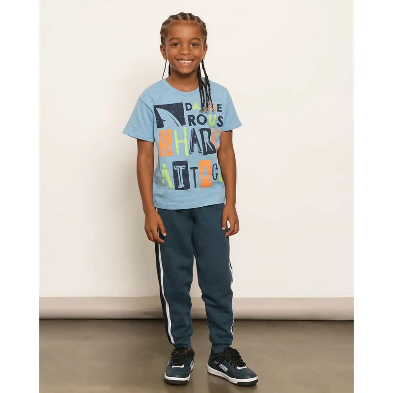 Calça Infantil Moletom Jogger Com Estampa E Recortes Sortidos Verde 8