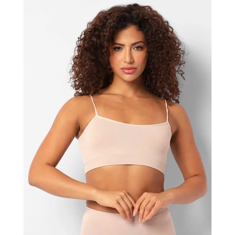 Sutiã Feminino Top Sem Costura Bege P