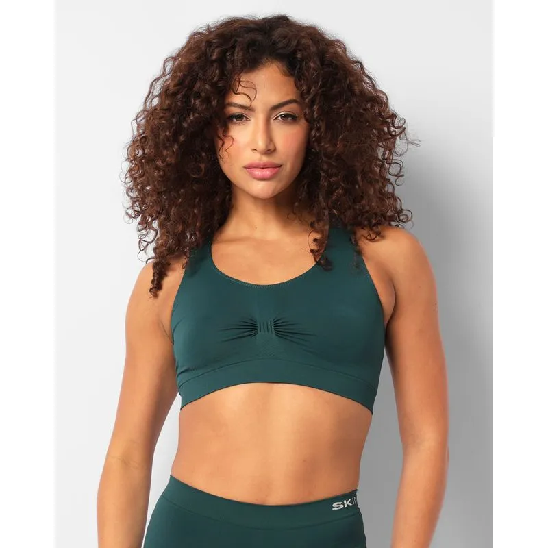 Sutiã Top Feminino Nadador Sem Costura Verde GG