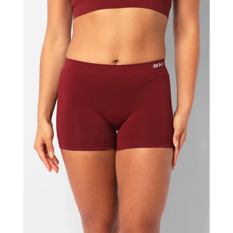 Calcinha Feminino Caleçon Sem Costura Vinho P