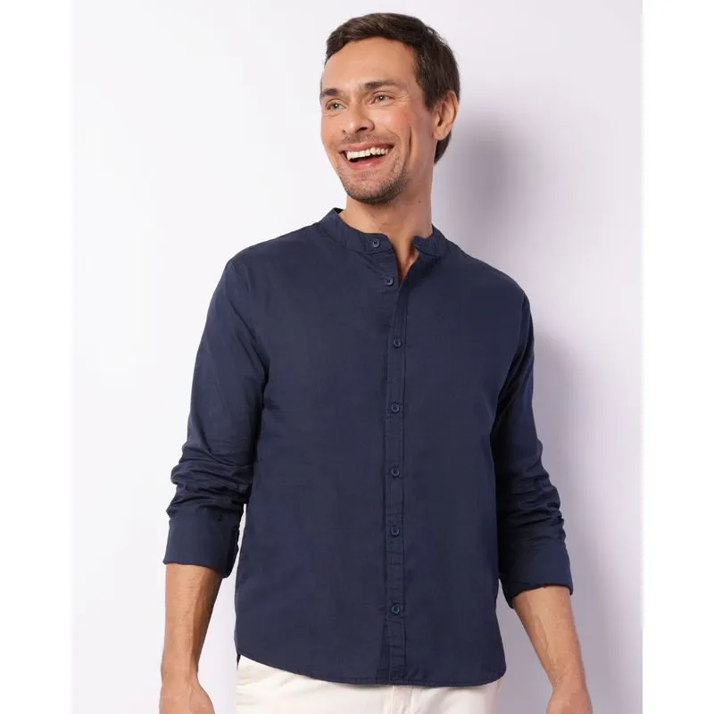 Camisa Masculina Manga Longa Gola Padre Marinho P