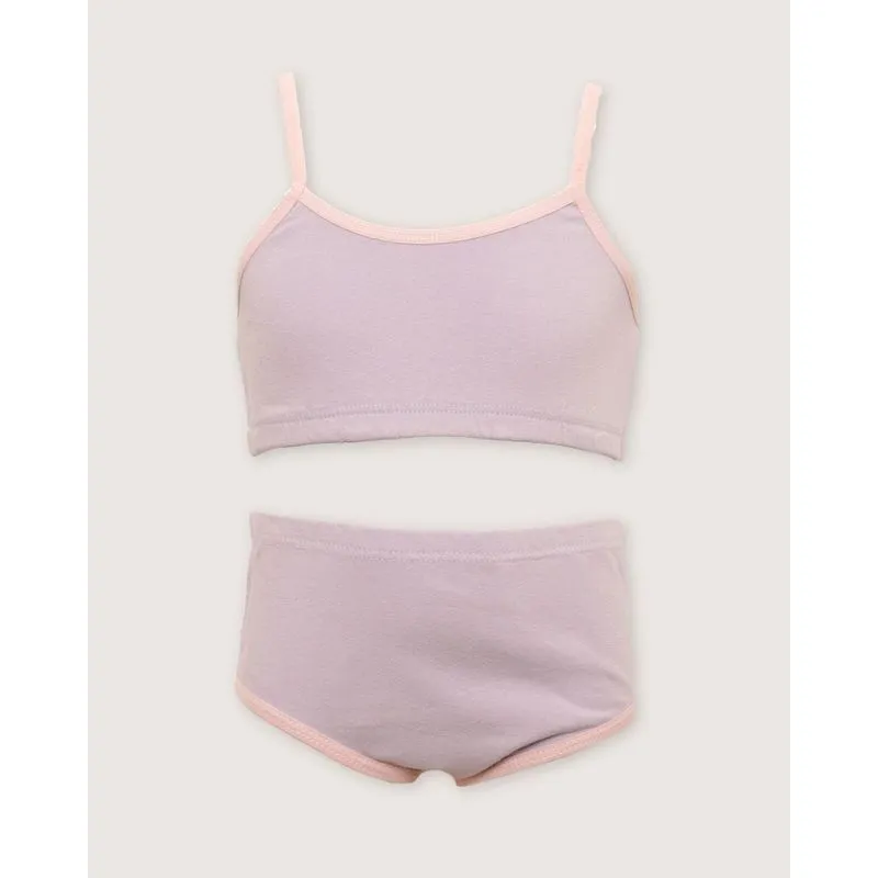 Conjunto Top Calcinha Infantil Alcinhas Lilás 6