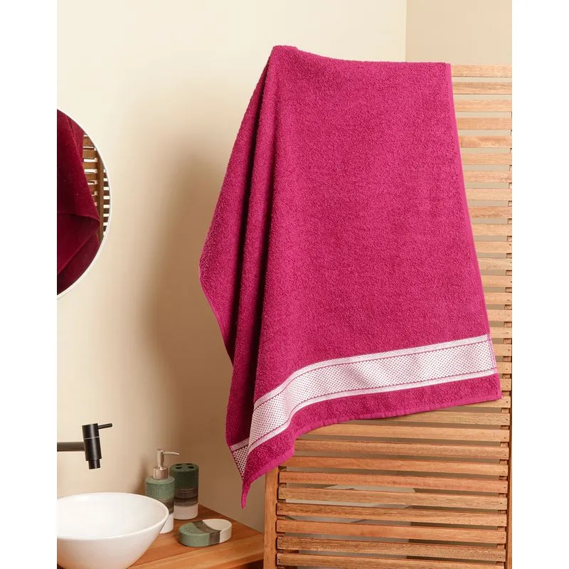 Toalha De Banho Atlântica 70cm x 125cm Pixel Rosa UN