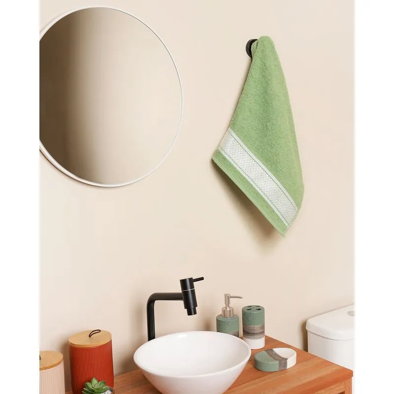 Toalha De Rosto 45cm x 65cm Atlântica Pixel Verde UN