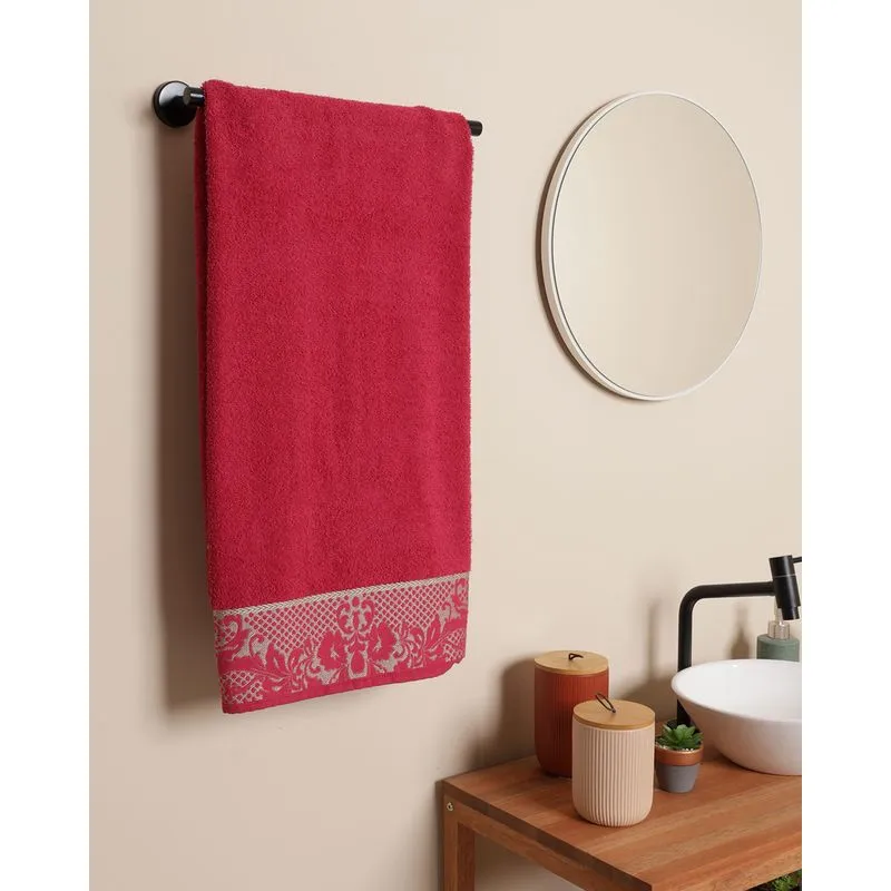 Toalha De Banho Atlântica 130cm x 70cm Zaya Rosa UN