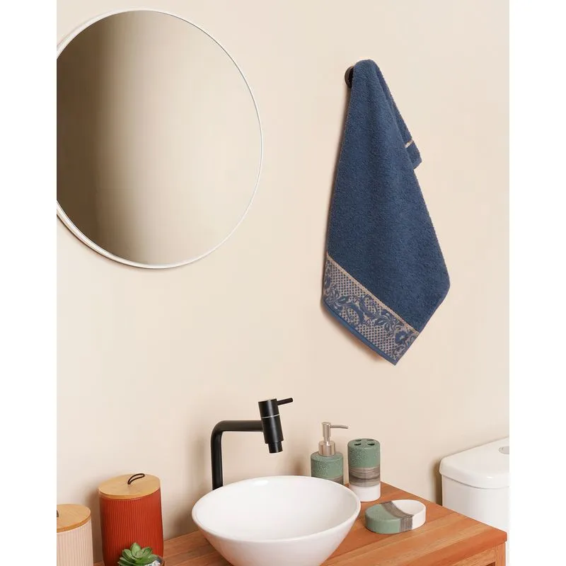 Toalha De Rosto Atlântica 70cm x 50cm Zaya Azul UN