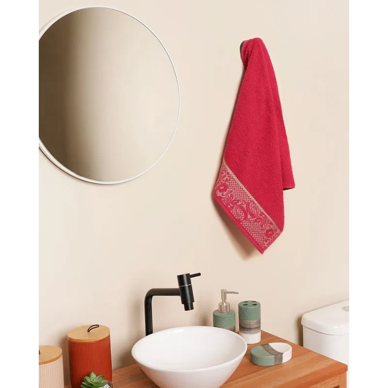 Toalha De Rosto Atlântica 70cm x 50cm Zaya Rosa UN