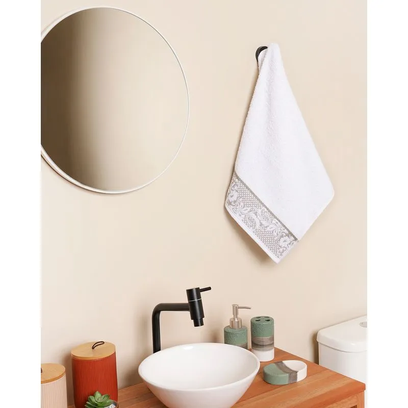 Toalha De Rosto Atlântica 70cm x 50cm Zaya Off White UN