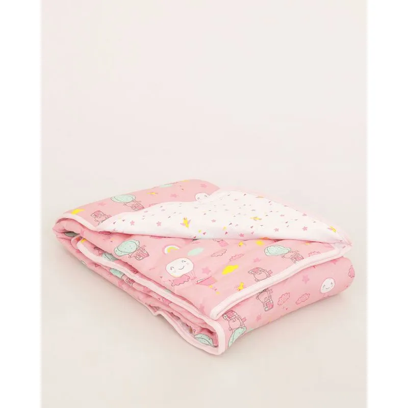 Edredom Bebê 85cm x 130cm Bambi Estampado Rosa UN