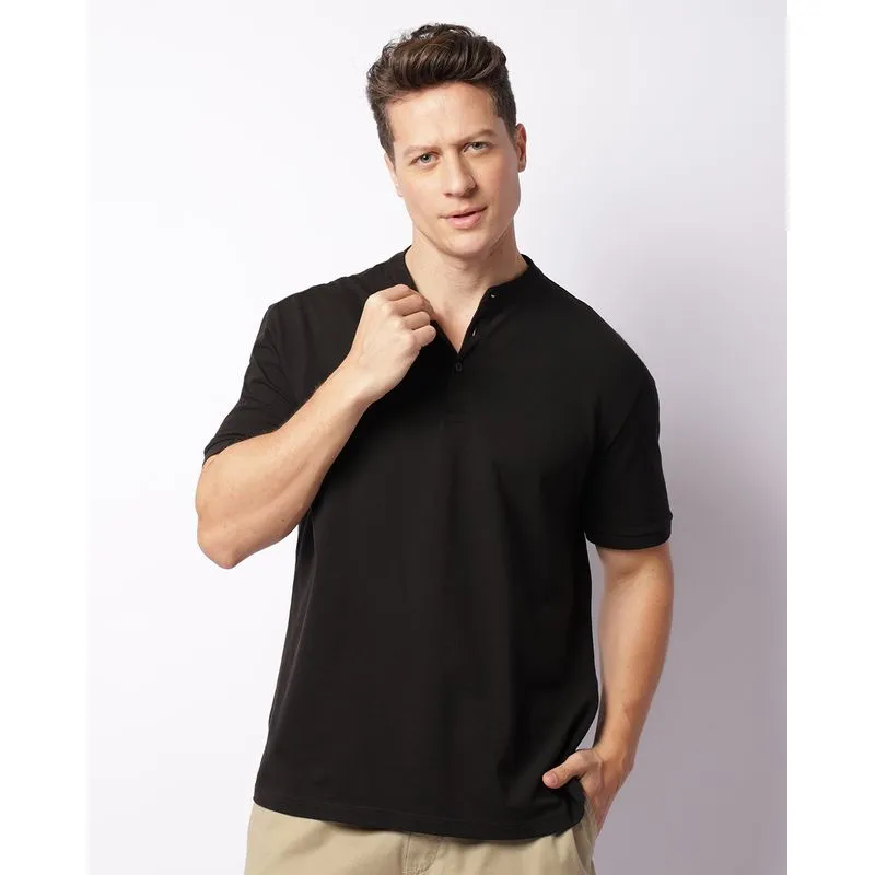 Camisa Polo Masculina Piquet Gola Padre Algodão Peruano Preta GG