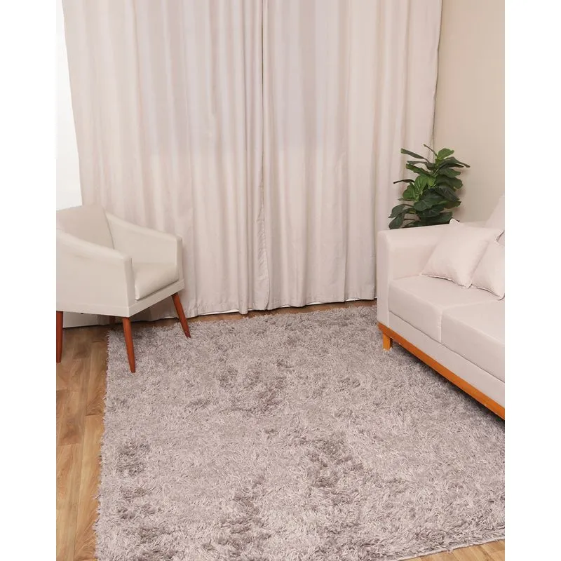 Tapete Oasis Retangular 200cm x 240cm Cinza UN