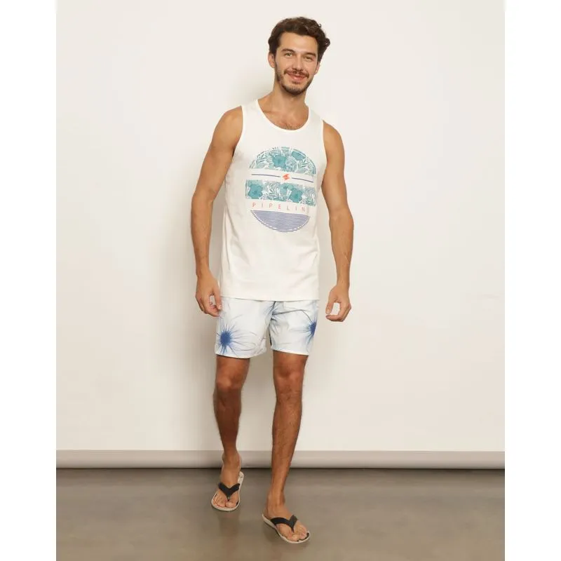 Bermuda Surf Masculina Reta Off White P