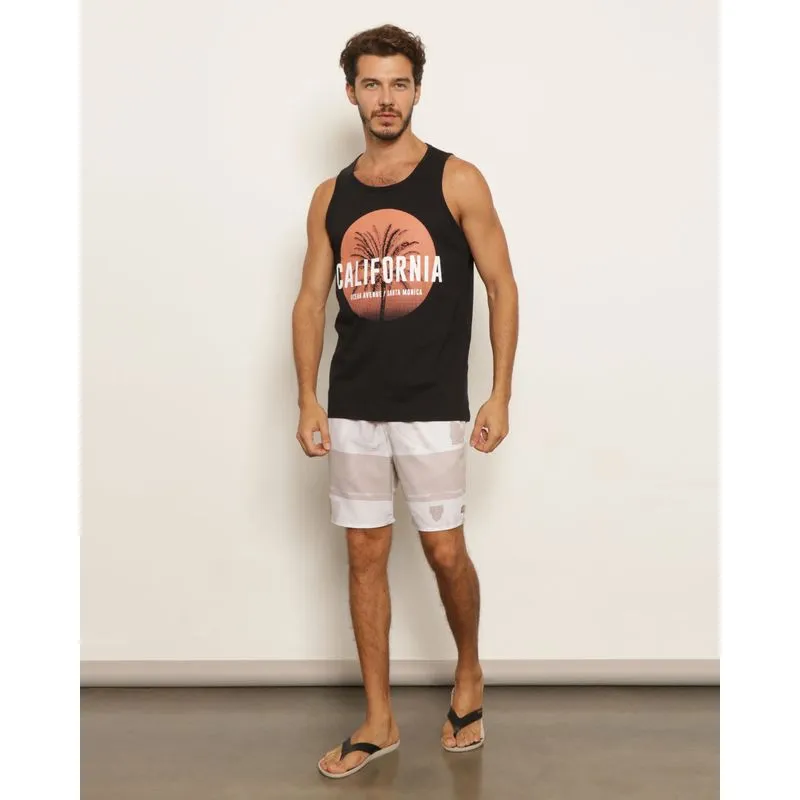 Bermuda Surf Masculina Gangster Reta Cinza G