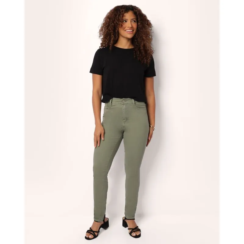 Calça Sarja Feminina Sawary Hot Pants Verde 40