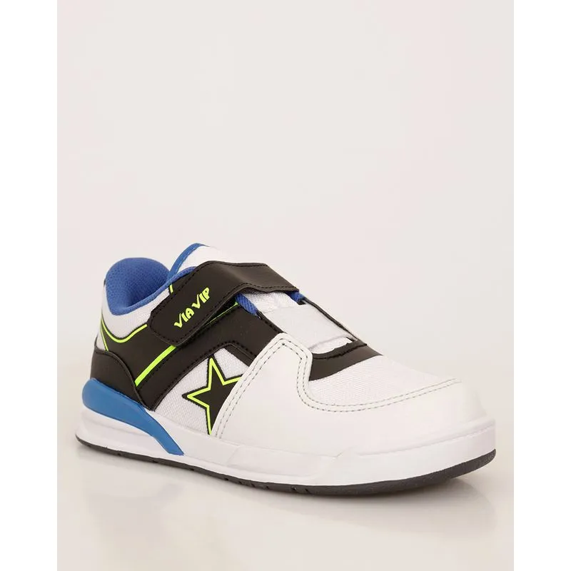 Tênis Infantil Casual Via Vip Com Recortes Branco 36