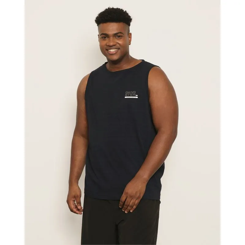Regata Plus Size Masculina Gangster Estampa Costas Marinho G1