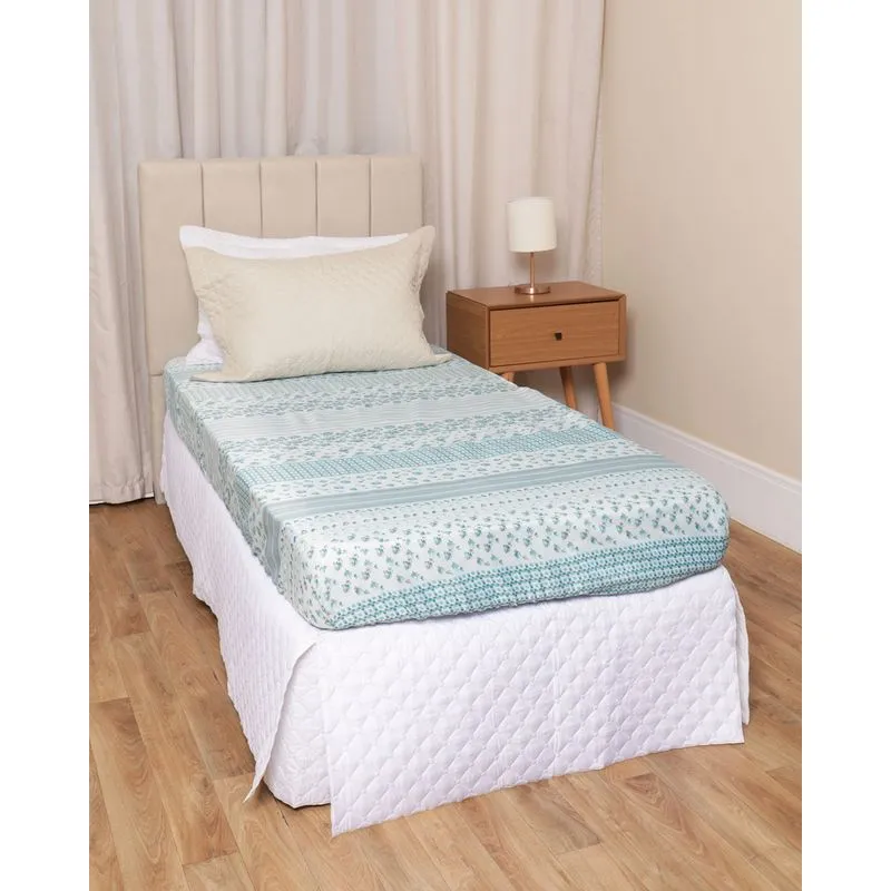 Lençol Avulso Solteiro Com Elastico Arte & Cazza Estampa Floral Azul UN