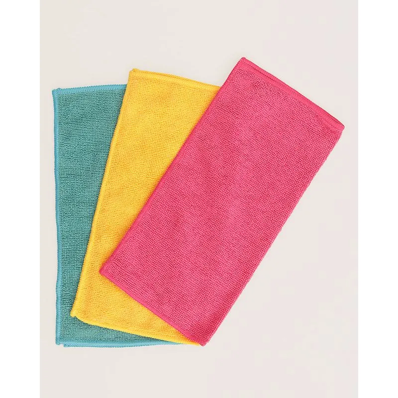 Kit 3 Panos Multiuso Microfibra 30cmx30cm Camesa Cores Sortidas UN