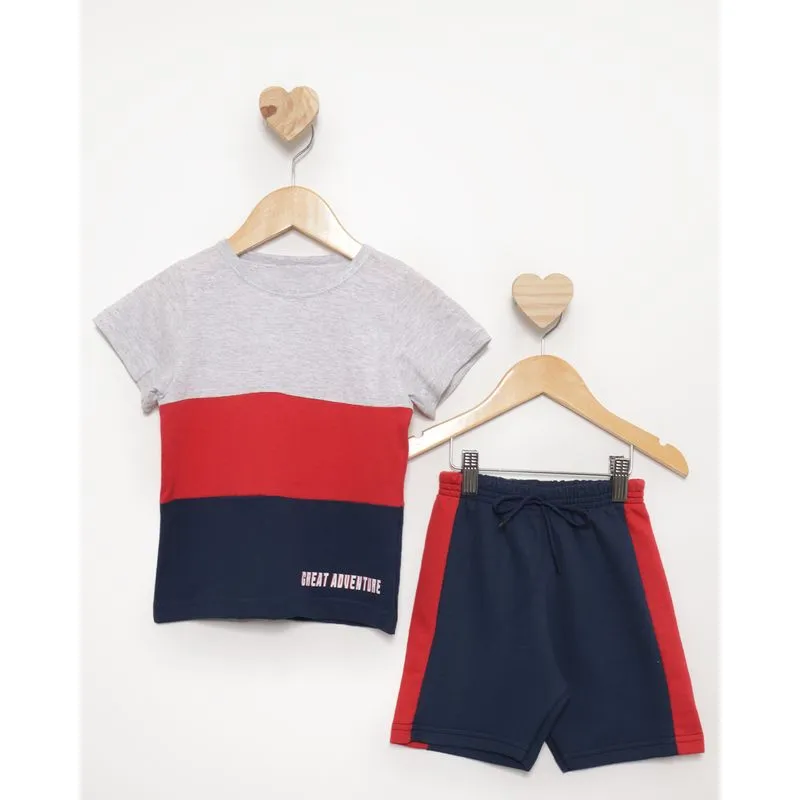 Conjunto Bebê Recortes Manga Curta Vermelho 3