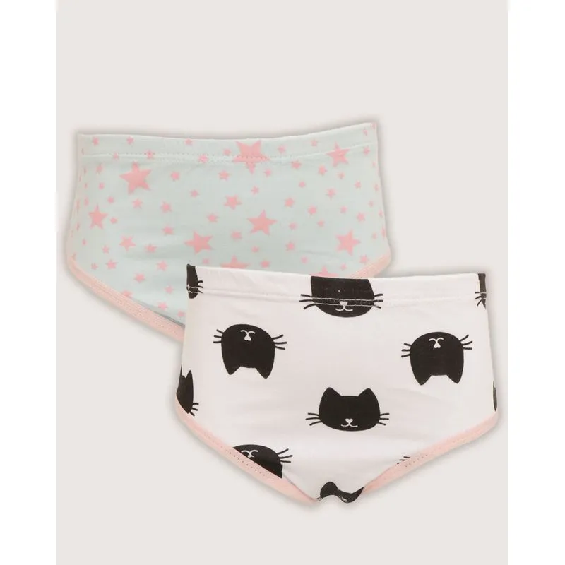 Kit 2 Calcinhas Infantil Biquíni Azul E Branca 4
