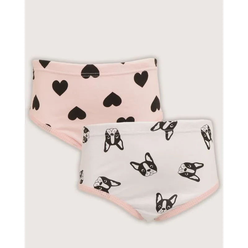 Kit 2 Calcinhas Infantil Biquíni Rosa E Branca 4