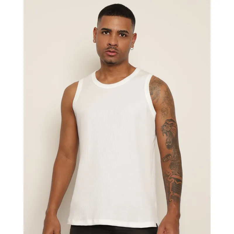 Regata Masculina Machão Piquet Off White GG