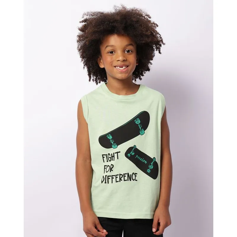 Regata Infantil Estampa Skate Verde 4