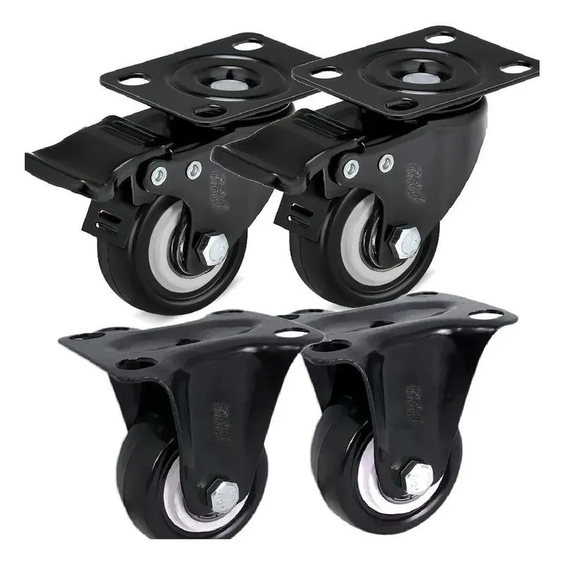 3x Kit 4 Rodinhas Para Moveis Rodízios Roda Reforçada 400kg