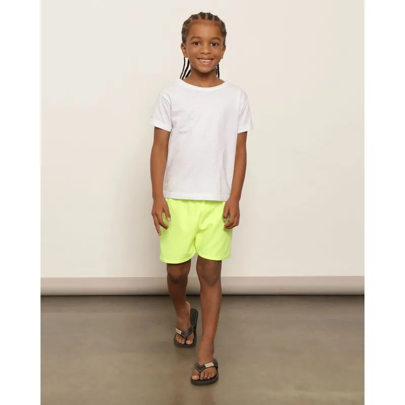 Bermuda Surf Infantil Menino Lisa Neon Verde 8