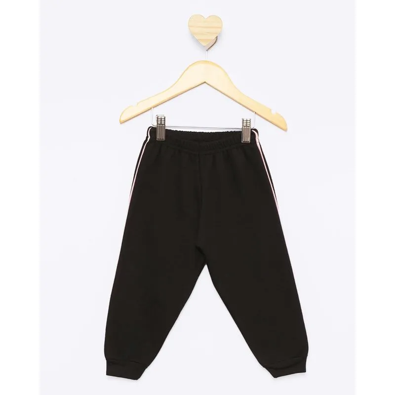 Calça Moletom Bebê Jogger Estampa Sortida Preto 1
