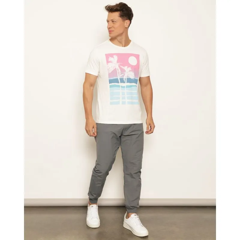 Calça Masculina Jogger Com Cordão Cinza M