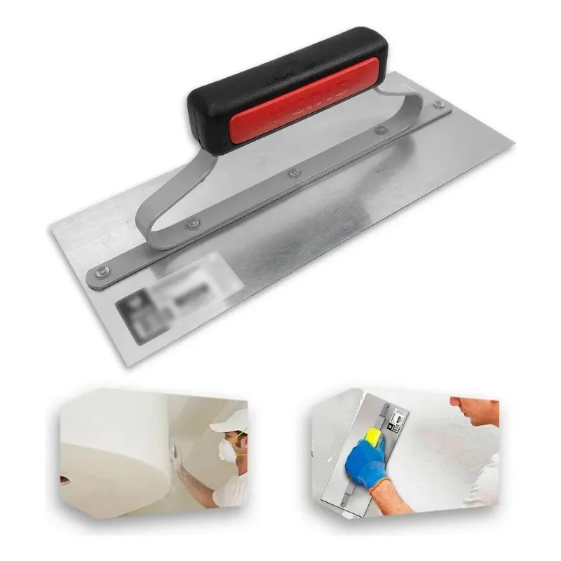 10x Desempenadeira Aço Galo 305/00 Lisa Para Gesso 12x 29cm
