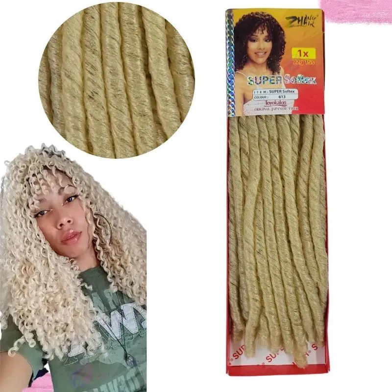 3x Cabelo Cacheado Nina Softex Crochet Braid Wig 70gr Cor Lo