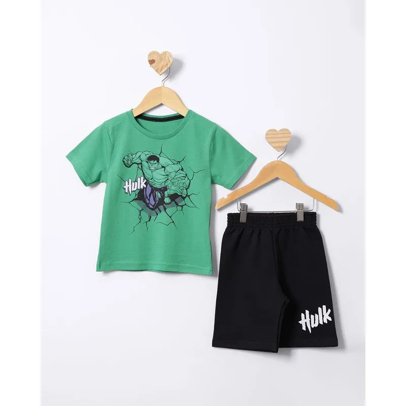 Conjunto Bebê Curto Marvel Hulk Verde 1