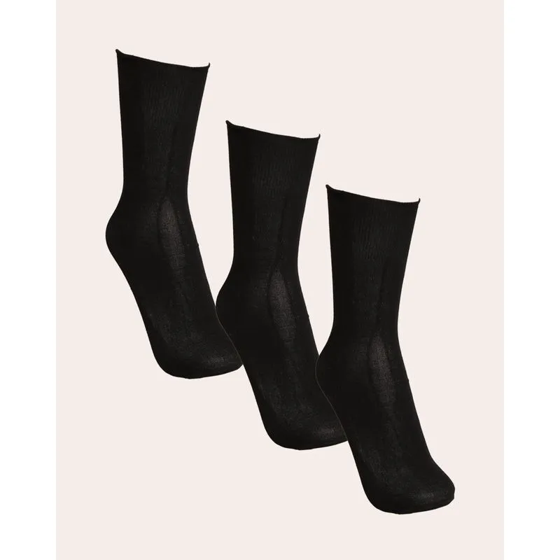 Kit 3 Pares de Meia Masculina Social Cano Alto Preto 38 A 43