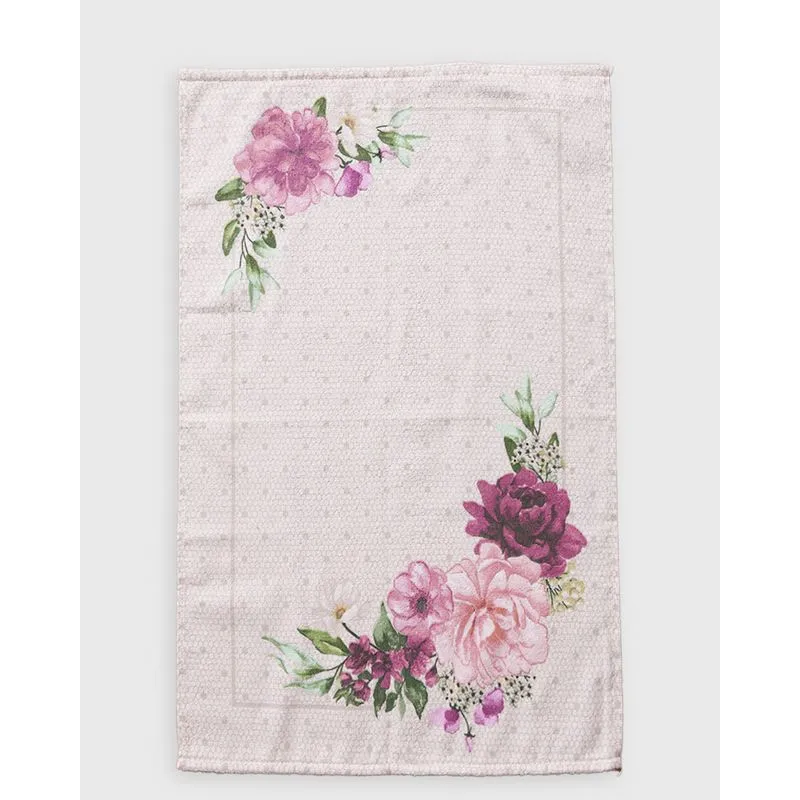 Pano De Copa 45cm X 65cm Dohler Estampa Floral Bege UN